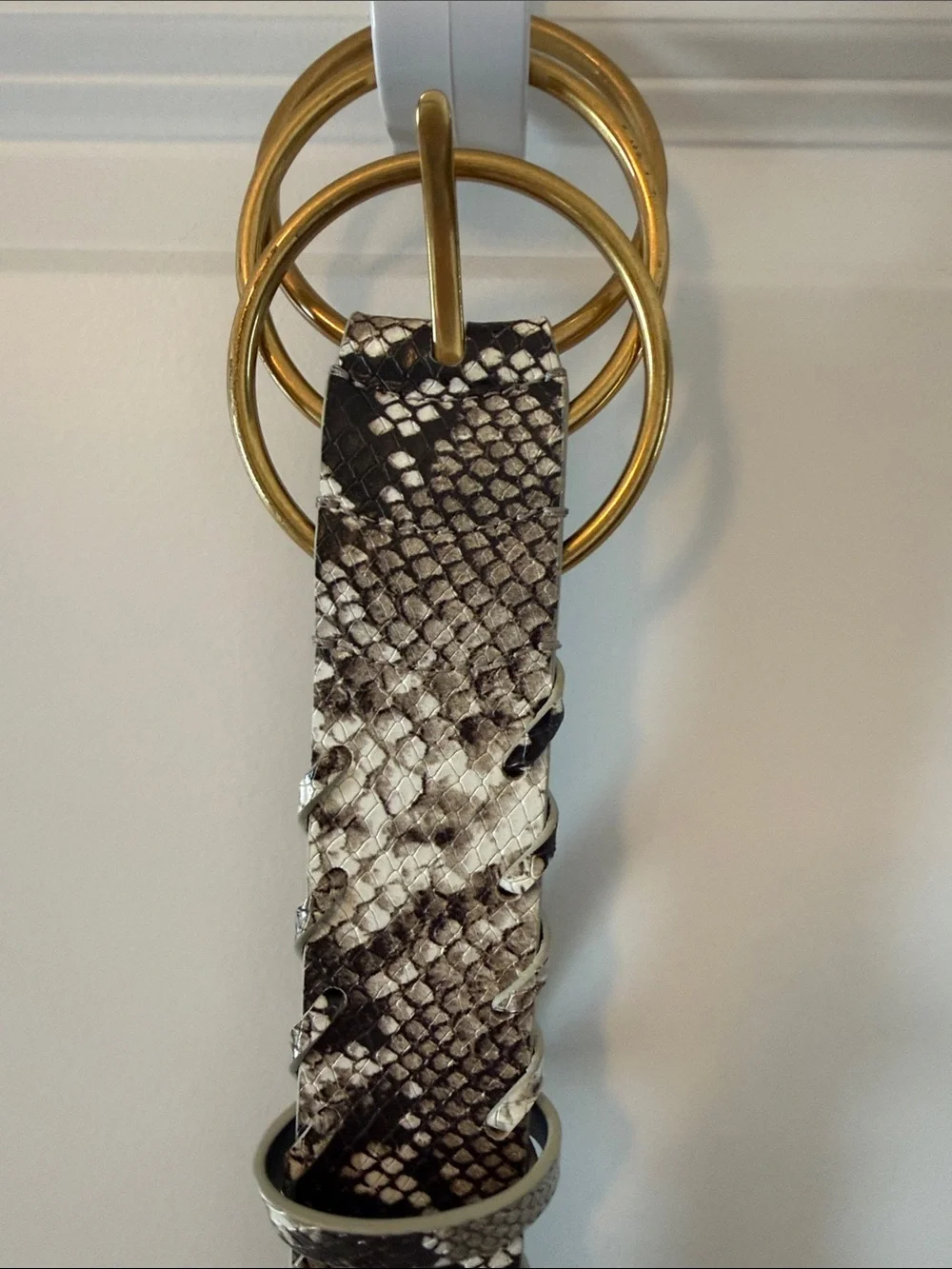 CABI Snake-Pattern Reptile Leather Belt